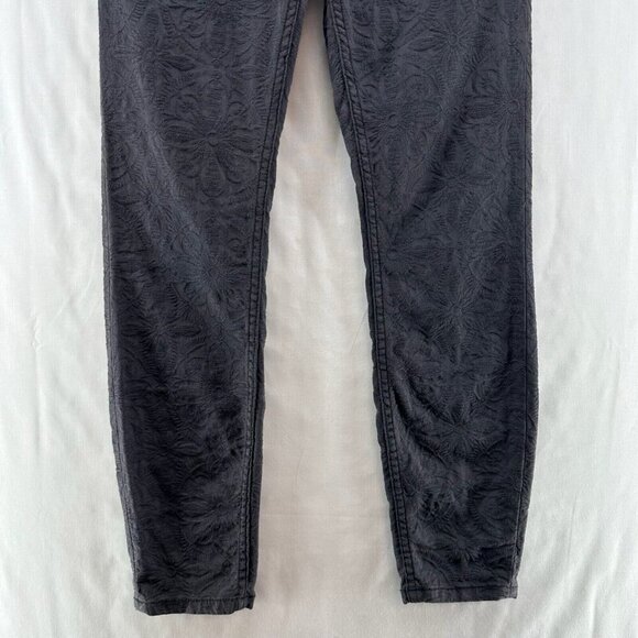 Pilcro Anthropologie Jeans Womens 29 High Rise Skinny Button Fly Jacquard Gray - Picture 4 of 12